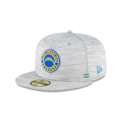 Los Angeles Chargers Gorra | New Era Official NFL Fall Sideline 59fifty Fitted Cap Mexico - Grises